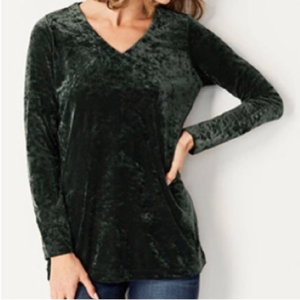 J Jill Pure Velour V-Neck Tunic